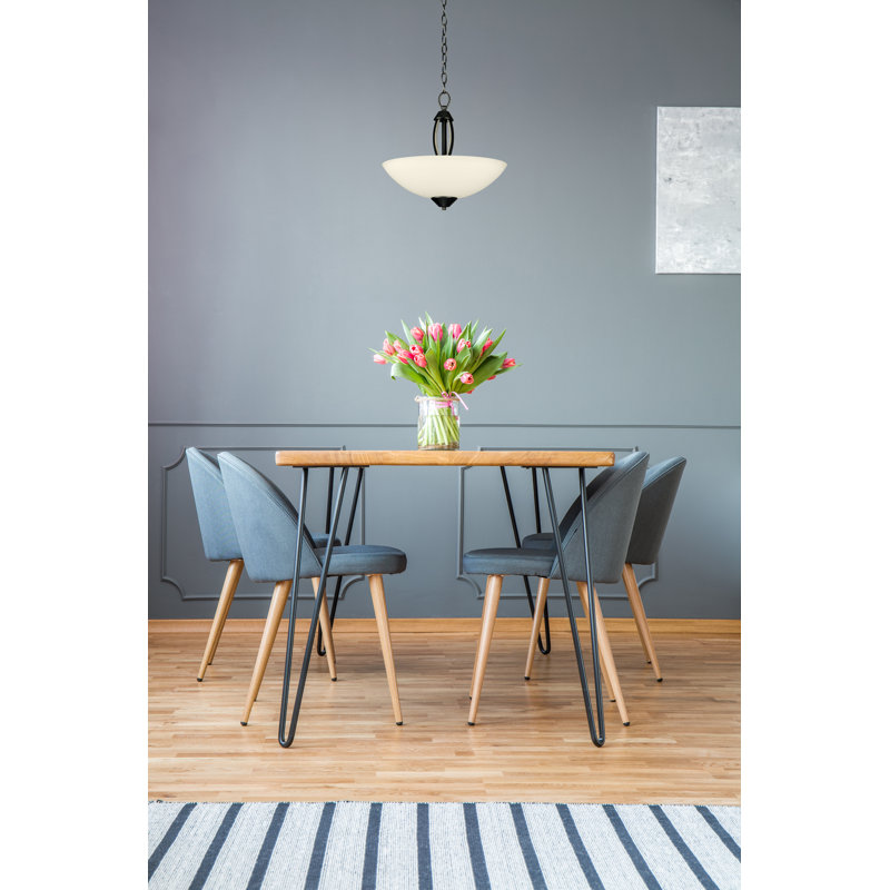 Luminaire suspendu bol simple 3 lumières Anna, Argent ancien