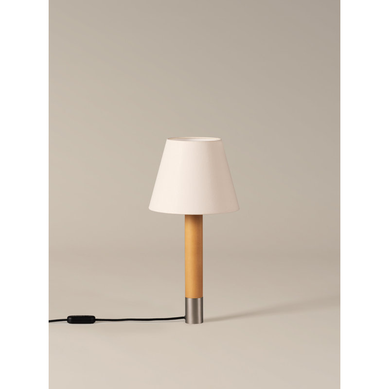 Básica Table Lamp, Nickel, White