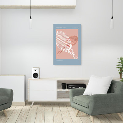 Racquet Rendezvous Abstract Retro Vintage Summer Architecture Wall Art Print