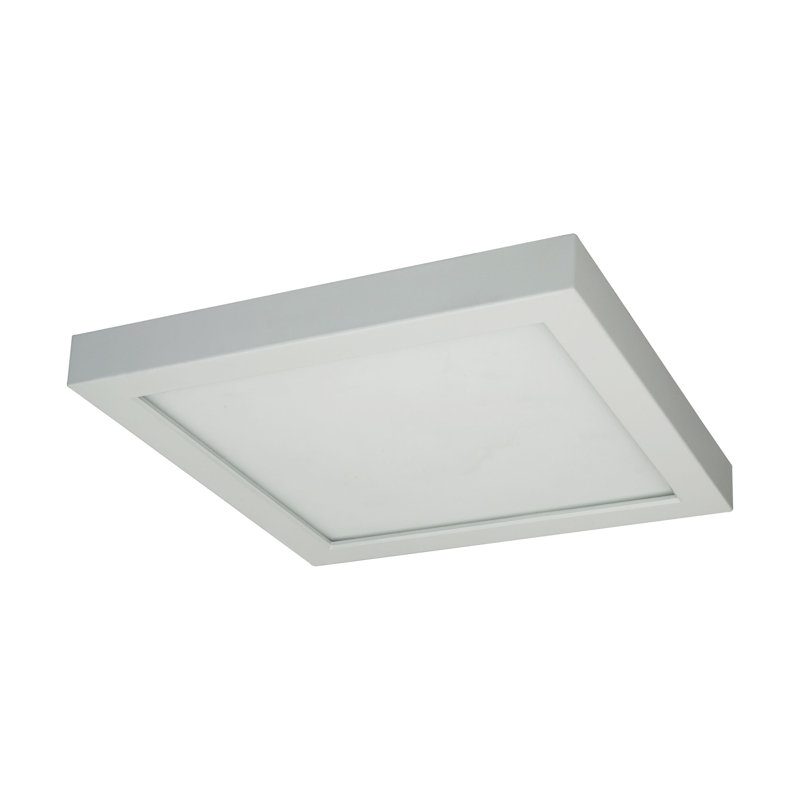 Longworth LED Flush Mount, White, Square 1" H x 9" W x 9" D