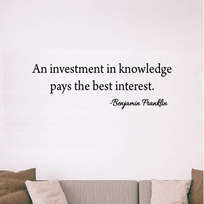 Décalcomanie murale "investing of knowledge" à paiement du meilleur intérêt 
