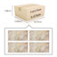 12 po x 24 po FS texturé marbre naturel cannelé 3D pour mur, 1 boîte 4 PCS