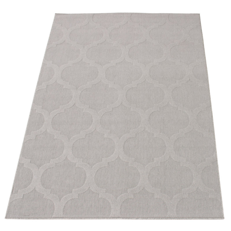 Ensemble de tapis gris marocain Jullie, Rectangle 5 pi 3 po x 7 pi 7 po