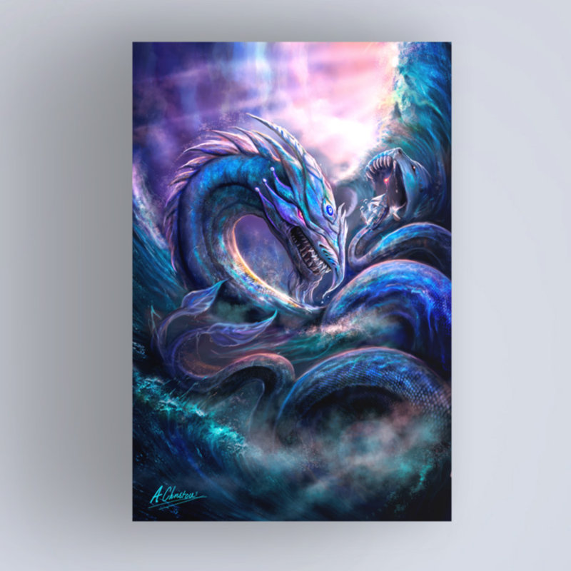«Sea Dragon Leviathan» par Anthony Christou, impression sur toile tendue, H 47 po x l 30 po x P 2 po