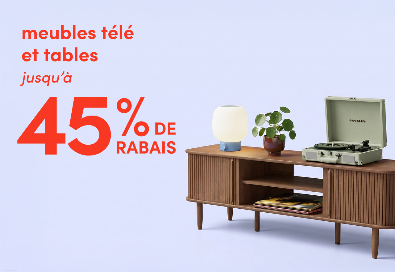 meubles télé et tables en solde
