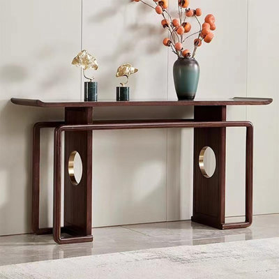 New Chinese Style Solid Wood Entryway Table