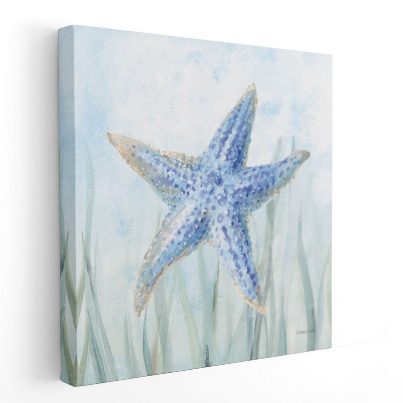 Étoile de mer sous-marine, impression sur toile, H 12 po x l 12 po