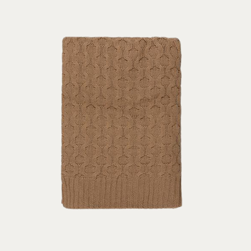 Theo Texture Alpaca Throw, Camel