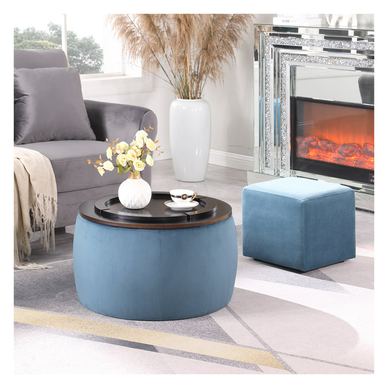 Velvet Ottoman