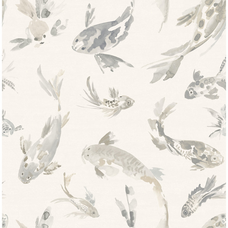Papier peint Koi, Pierre