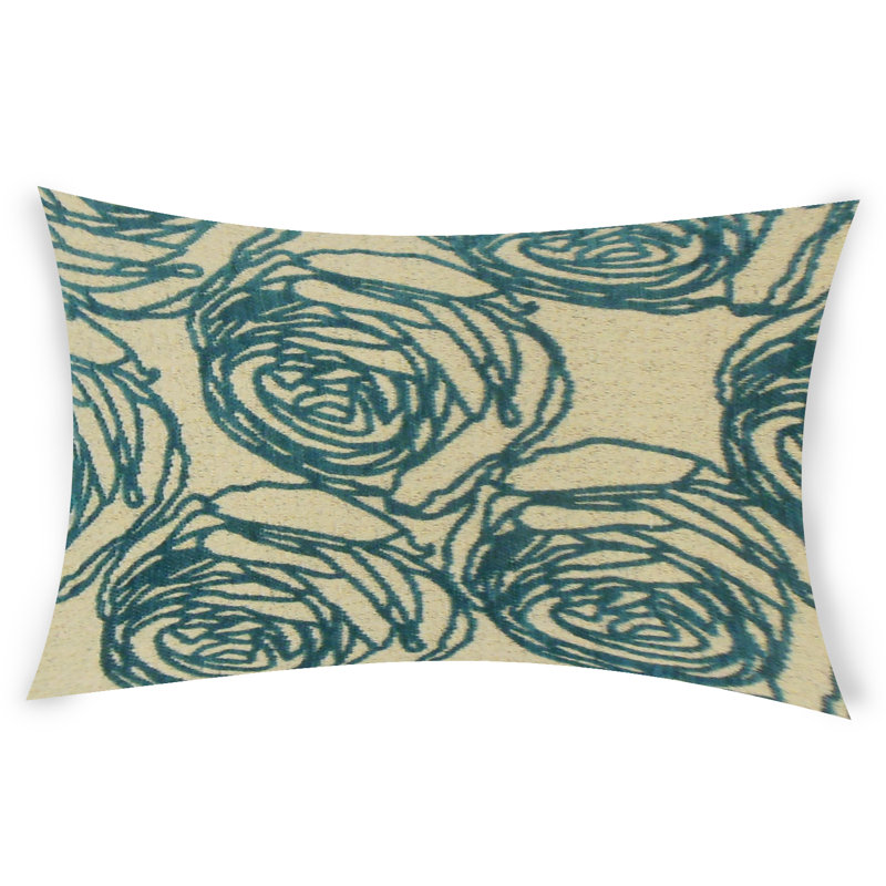  Rectangular Pillow Cover & Insert, Turquoise, 12" x 24"