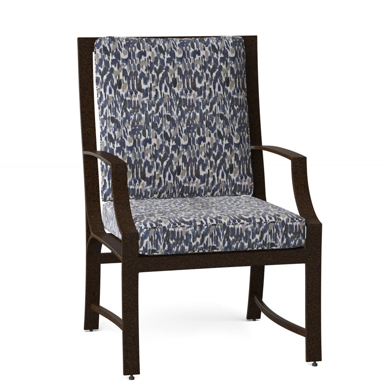 Seal Cove Outdoor Dining Armchair, Chestnut Brown, Denver Scarlett Sunbrella®