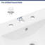 24" White Rectangular Single Vanity Top with Three Faucet Holes and Overflow(Top Only)-125359992