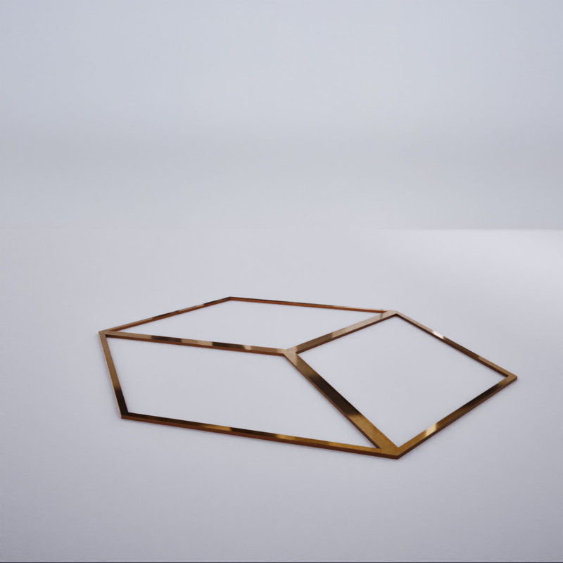 Miroir bronze Pueblo, 15.38" H x 15.375" W x 0.125" D, Bronze
