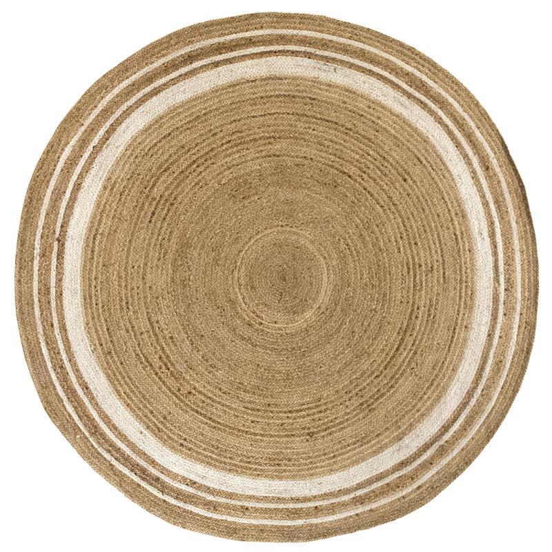 Leann Solid Colour Hand Woven Area Rug, Round 200cm