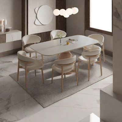 Cream Style Slate Dining Table