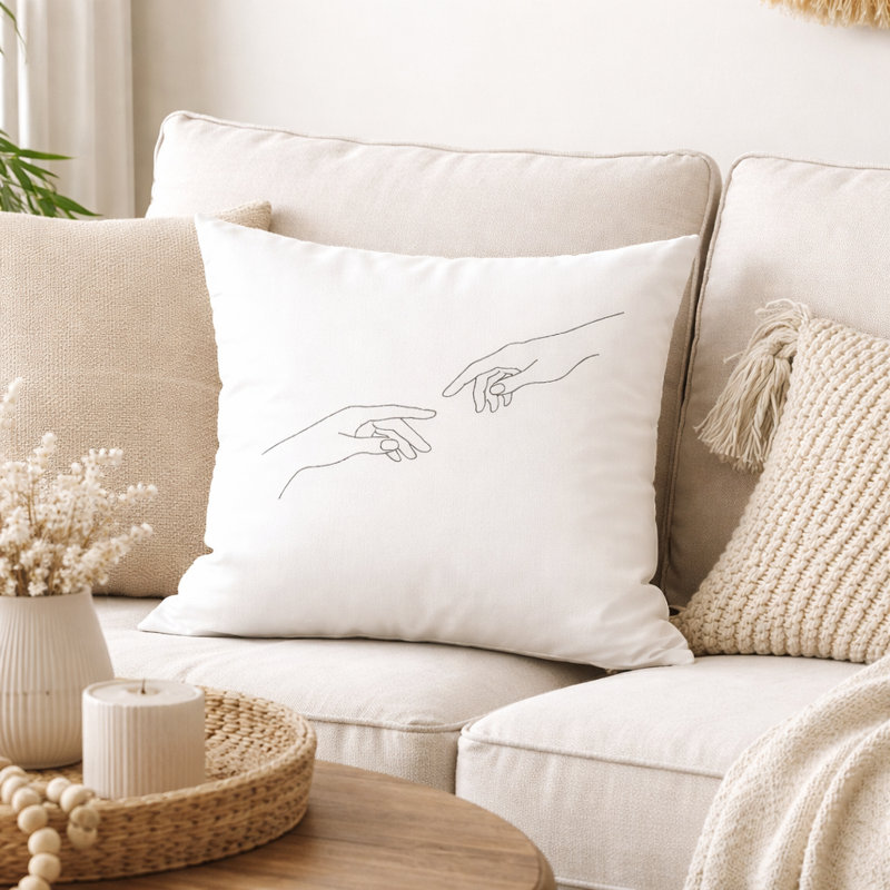 Cushion With Print & With Diamante-40cm