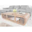Kiera Solid Wood Floor Shelf Coffee Table with Storage