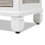 Commode 4 tiroirs - finition gris pommelé et blanc