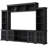 Minimalism Entertainment Wall Unit With Bridge, Modern Tv Console Table For Tvs Up To 70", Multifunctional Tv Stand With Tempered Glass Door-1374965225