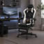 Fauteuil de jeu de course et de course réglable, inclinable et ergonomique en similicuir-572899556