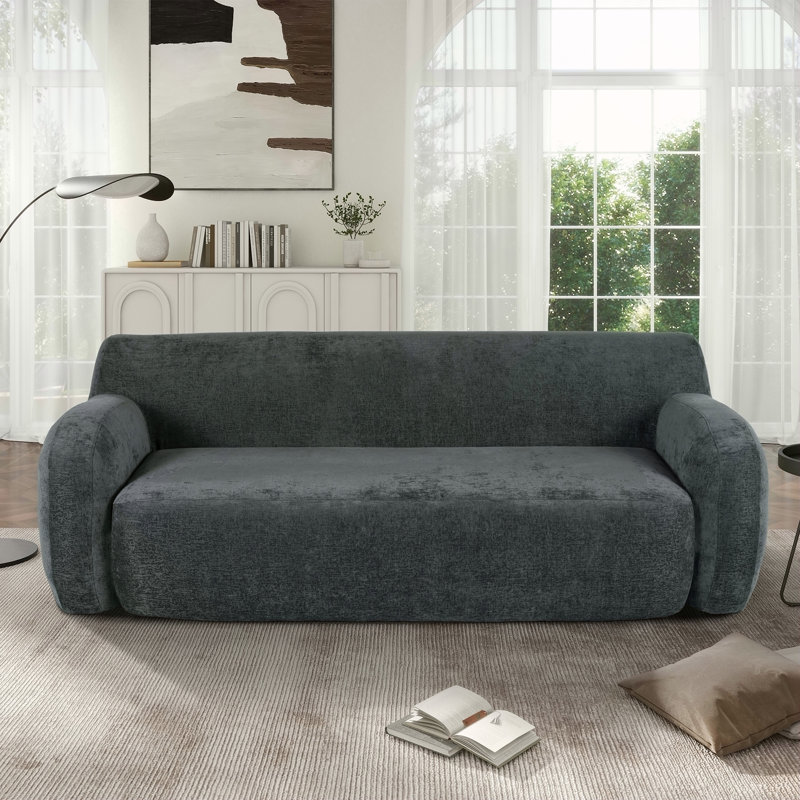 Canapé à compression U_Style 81,5 po, design courbé, canapé décontracté 3 places pour les salons, les chambres et les appartements