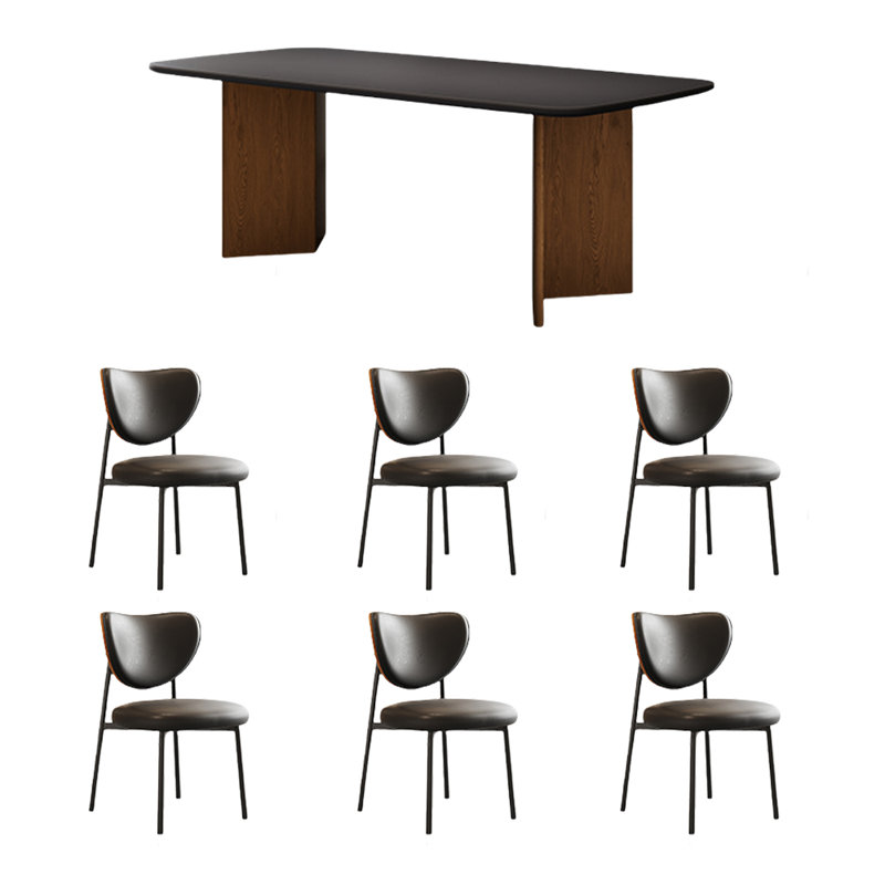 Ensemble de table de salle à manger avec chaises, H 29,52 po x L 55,11 po x l 31,49 po