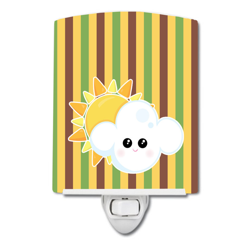 Weather Partly Cloudy Face Ceramic Night Light