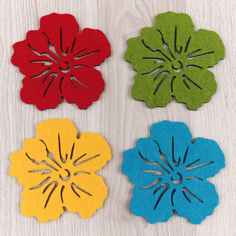Polyester 4 Piece Coaster Set