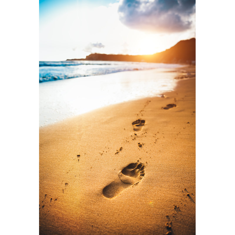 Sunset At The Beach by Borchee - Wrapped Canvas Print, 46cm H x 30cm W