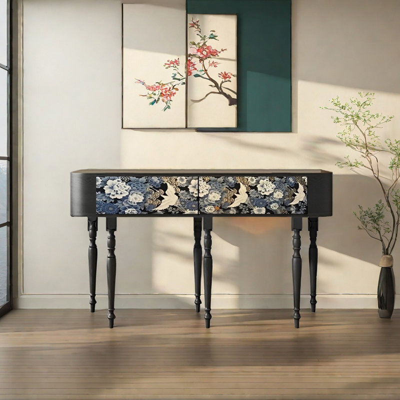 Console rétro multifonctionnelle élégante, 31.5" H x 55.12" W x 15.75" D