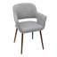 46.5cm H Upholstered Upholstered Back Armchair in Gray