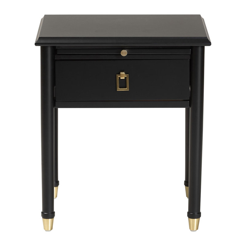 Table de chevet avec tablette escamotable Baxton Studio Tamra