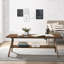 Ensemble de tables basses 3 pièces Mid-Century modernes en bois avec rangement, parfait pour le salon