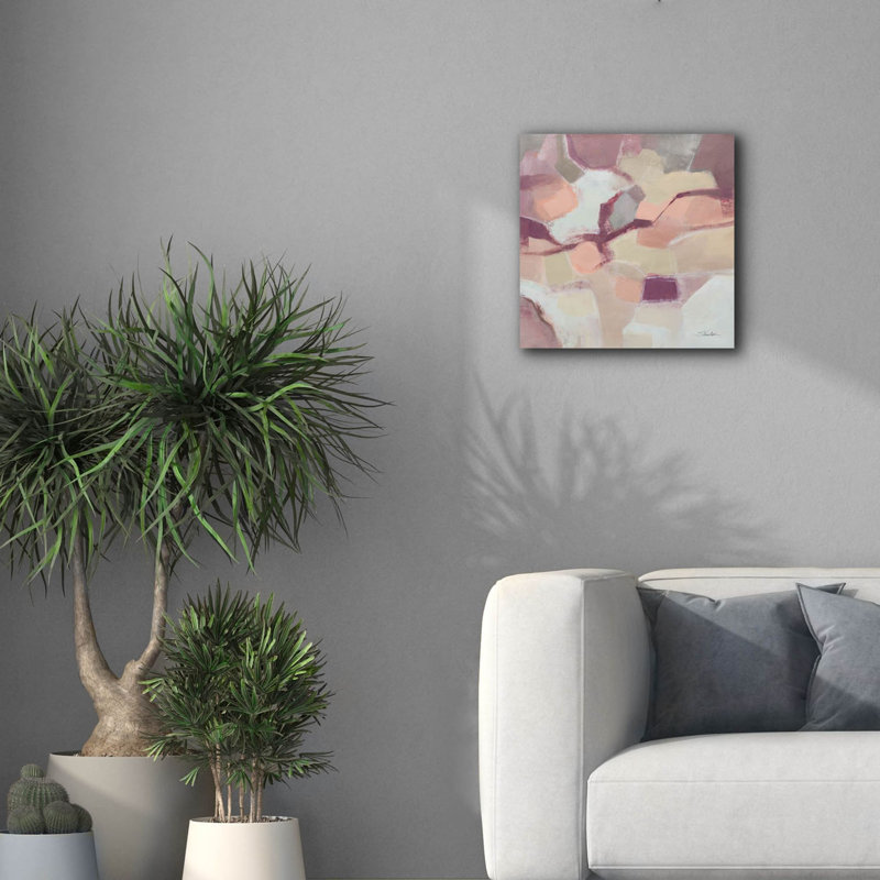 Ivy Bronx 'Mauve Facets' by Silvia Vassileva Canvas Wall Art, 26" x 26", H 18 po x l 18 po x P 0,75 po