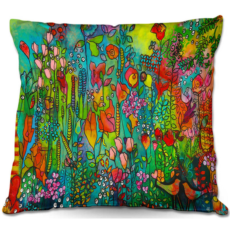  Coussin Couch Happy Place, 16 po x 16 po
