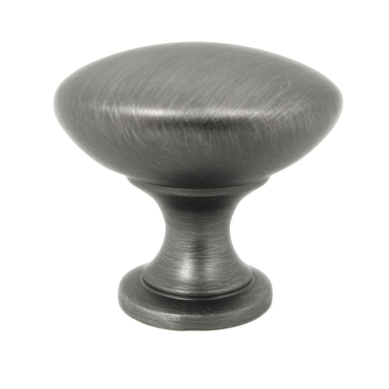 Round 1 1/4" Diameter Mushroom Knob Multipack, Weathered Nickel