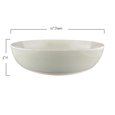 Canvas Home Shell Bisque Porcelain Serving Bowl 75oz