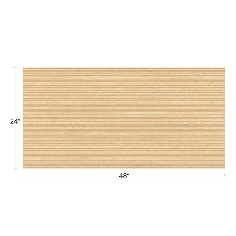 Bespoke Wood 24X48 3D Slat Oak, Beige