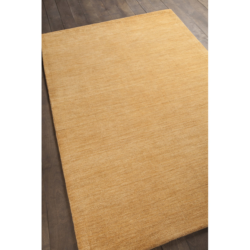 Handmade Orange Wool Rectangular Tufted Area Rug 7'9" x 10'6"