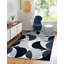 Kenzo Navy Abstract Geometric Modern Rug – Large Living Room Carpet | Bedroom & Hallway Runner | Soft, Stain Resistant, Non-Shedding Floor Mat-961758601