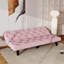 Lit en velours rose avec profondeur de 66 pouces, cadre, 3 positions réglables, rembourrage en mousse à haute élasticité, s'adapte à tous les lits décoratifs, engrenages pour passer, conception, soutien, coussins de siège relaxants-1418480284
