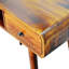 Bureau polyvalent courbé en bois avec pieds robustes