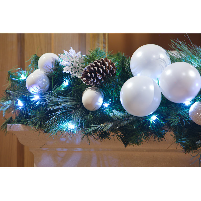 135cm Lighted Faux Pine Garland with Lights