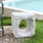 Outdoor Patio Karst Cave Inspired MGO Side Table, White