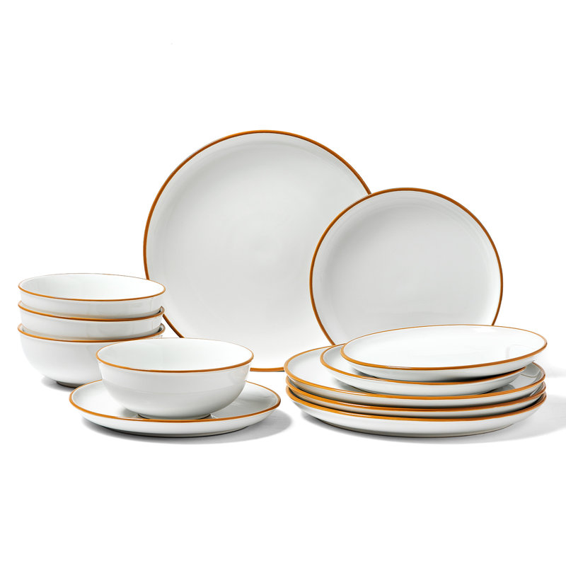 Ensemble de vaisselle et assiettes en céramique, 18