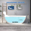 Baignoire de trempage autoportante de 65 po x 30 po avec drain escamotable et trop-plein, certifiée CUPC, conception élégante pour salles de bain modernes-121834083
