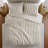3-Piece King Soft Faux Fur Ribbed Comforter Set,Ivory