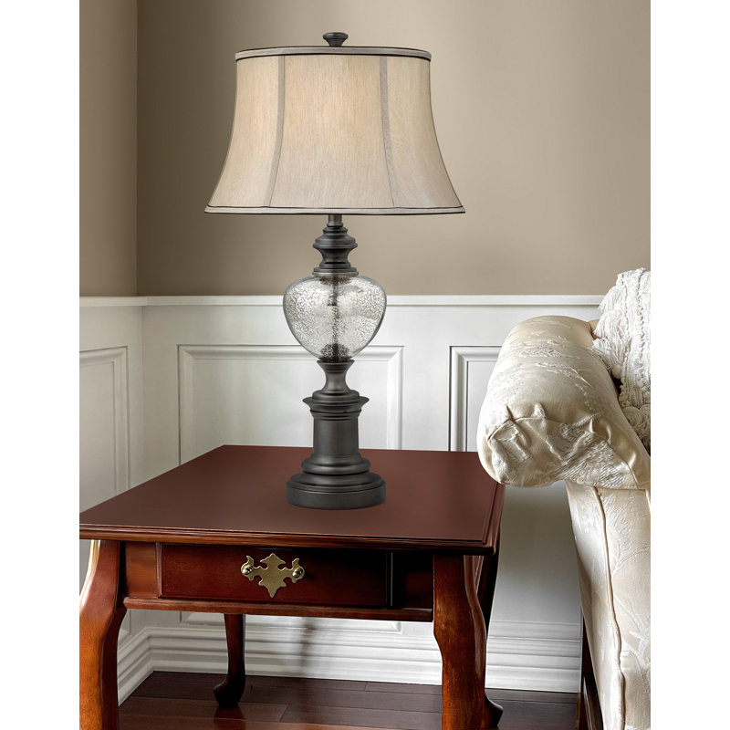 Acerra 30" Gunmetal and Mercury Glass Table Lamp