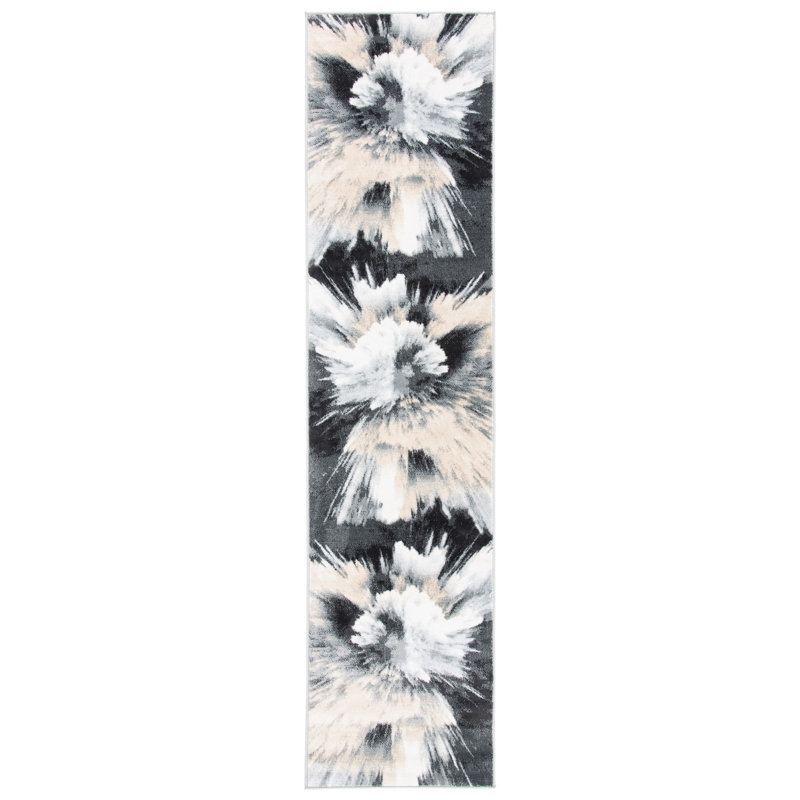 Tapis à motif abstrait Algiers Performance, Tapis de couloir 2 pi 2 po x 9 pi